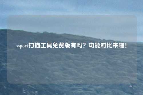 ssport扫描工具免费版有吗？功能对比来啦！