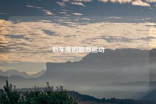 后车座的剧烈运动