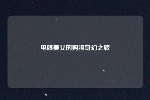 电眼美女的购物奇幻之旅