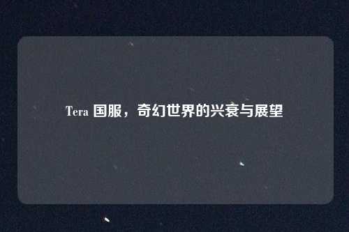 Tera 国服，奇幻世界的兴衰与展望