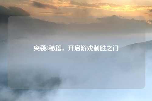 突袭3秘籍，开启游戏制胜之门