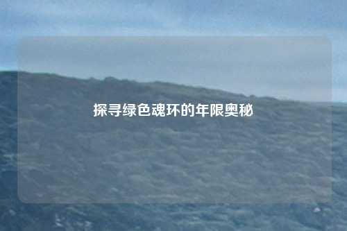 探寻绿色魂环的年限奥秘