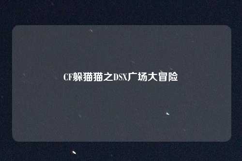 CF躲猫猫之DSX广场大冒险