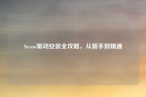Steam驱动安装全攻略，从新手到精通