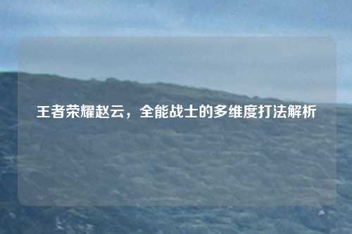 王者荣耀赵云,全能战士的多维度打法解析