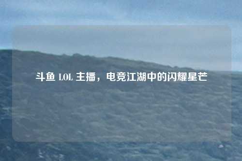 斗鱼 LOL 主播，电竞江湖中的闪耀星芒