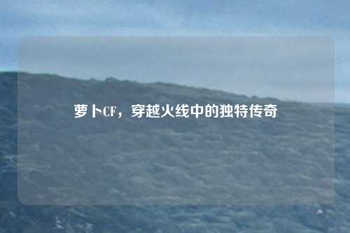 萝卜CF,穿越火线中的独特传奇