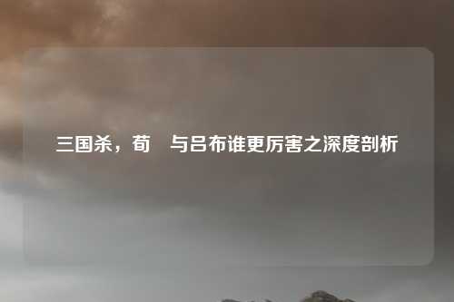 三国杀,荀彧与吕布谁更厉害之深度剖析