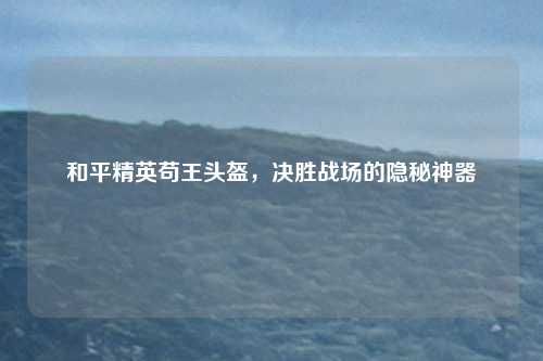 和平精英苟王头盔,决胜战场的隐秘神器