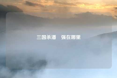 三国杀潘濬强在哪里